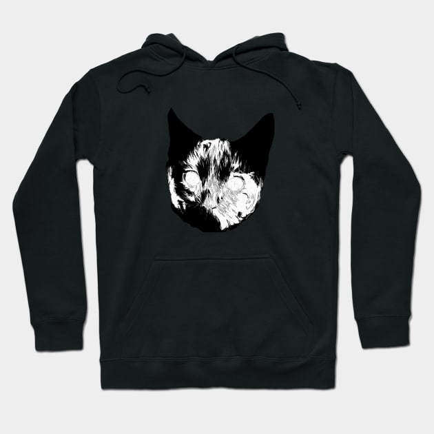 black cat Hoodie by rickylabellevie